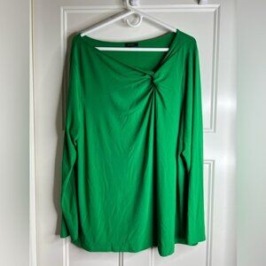 Women’s Halogen Long Sleeve Top, Green 3X